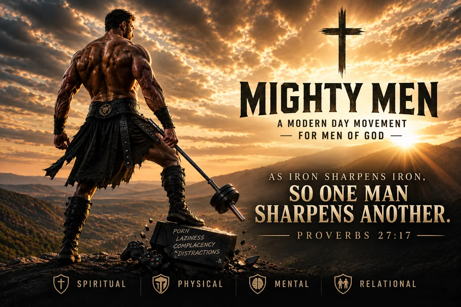 Mighty Men — a modern day movement for men of God. As iron sharpens iron, so one man sharpens another. Proverbs 27:17.